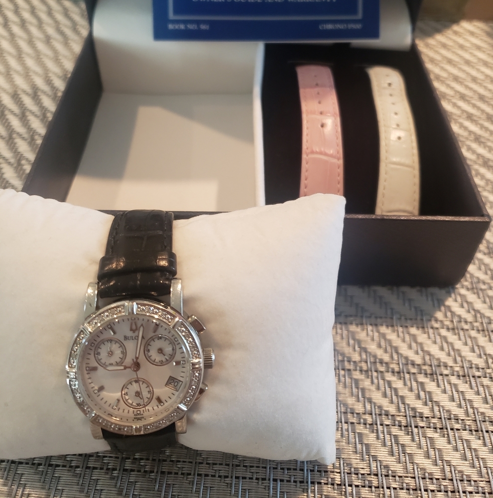 Bulova Ladies watch with diamond bezel